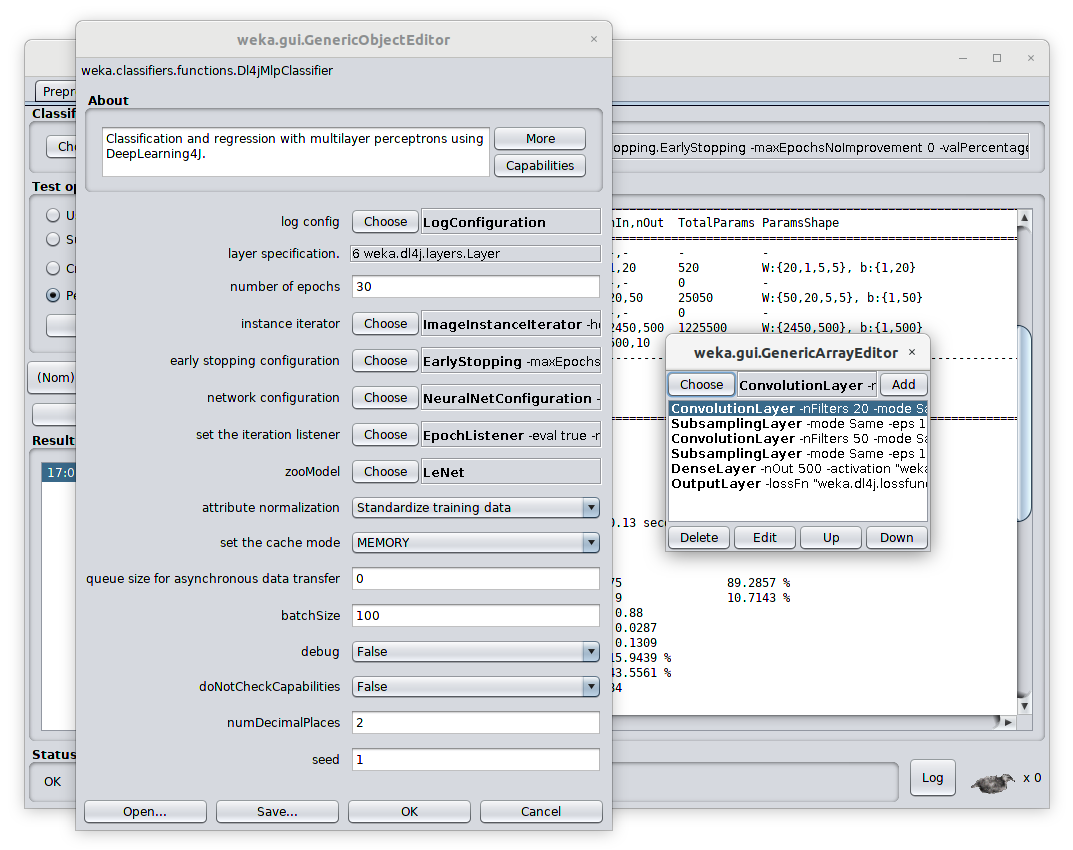 Weka workbench GUI